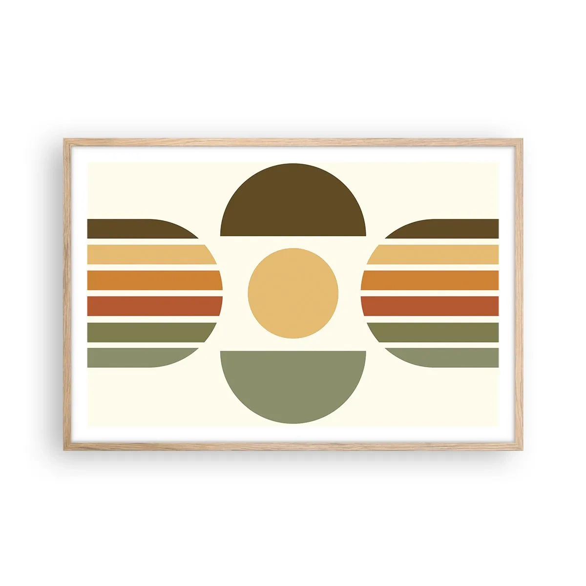 Poster in cornice rovere chiaro - Nei colori della terra - 91x61 cm