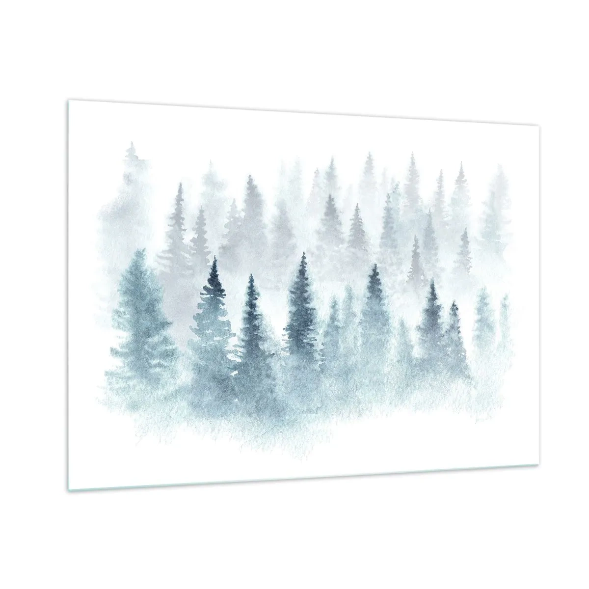 Quadro su vetro - Foresta di bambù avvolta nella nebbia - 100x70cm - Avvolti nella nebbia - Decorazione murale moderna per soggiorno e camera da letto ARTTOR