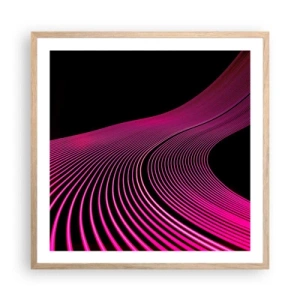 Poster in cornice rovere chiaro - Il viale della luce - 60x60 cm