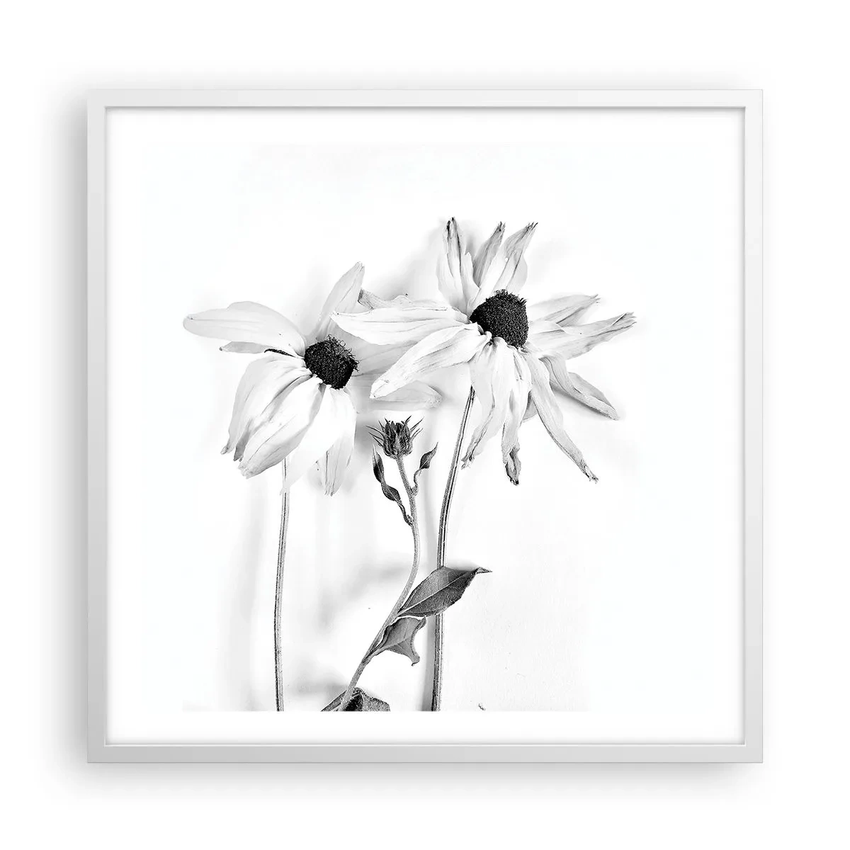 Poster in cornice bianca - Nessuno vuole essere solo - 60x60 cm