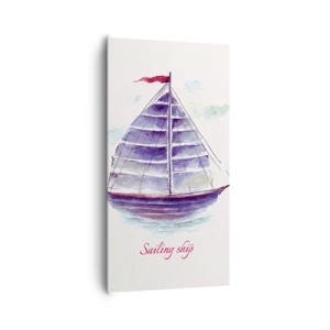 Quadro su tela - Stampe su Tela - Gonfie vele e mare calmo - 65x120 cm