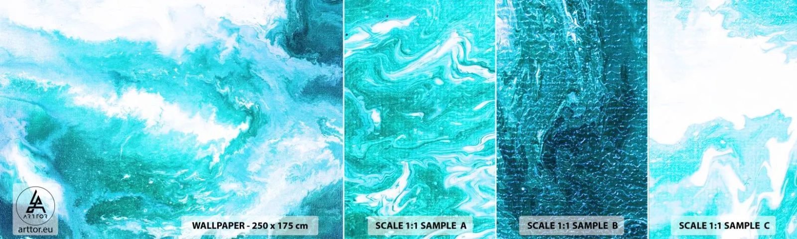 Campione di Fotomurale Adesivo Deluxe Sticker - Nel vortice degli elementi - Astrazione, Pezzo, Modello moderno - 100x30 cm