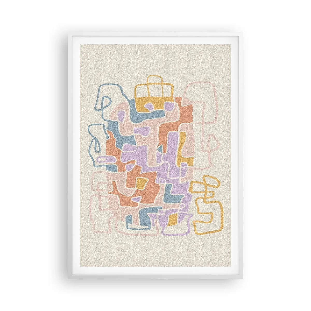 Poster in cornice bianca - Labirinto: avventura gioiosa - 70x100 cm
