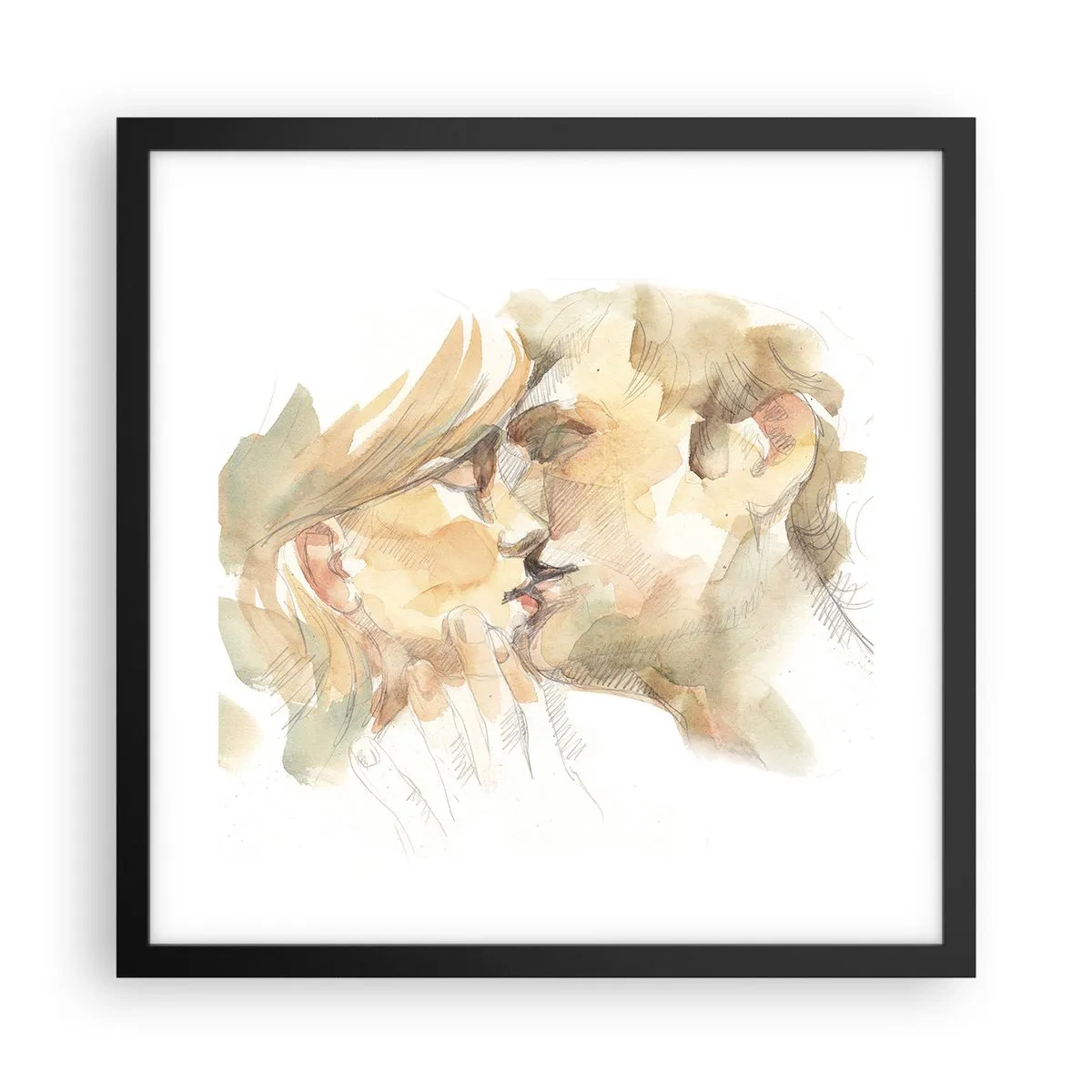 Poster in cornice nera - Sarà l'anima gemella? - 40x40 cm