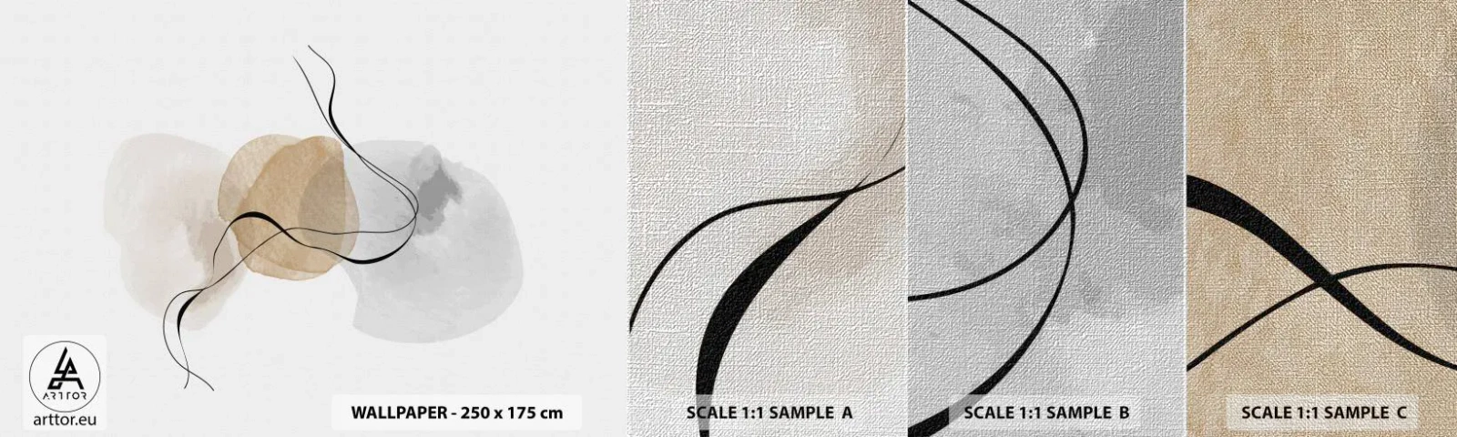 Campione di Fotomurale Premium Canvas - Grani d'aria - Astrazione, Pezzo, Modello moderno - 100x30 cm