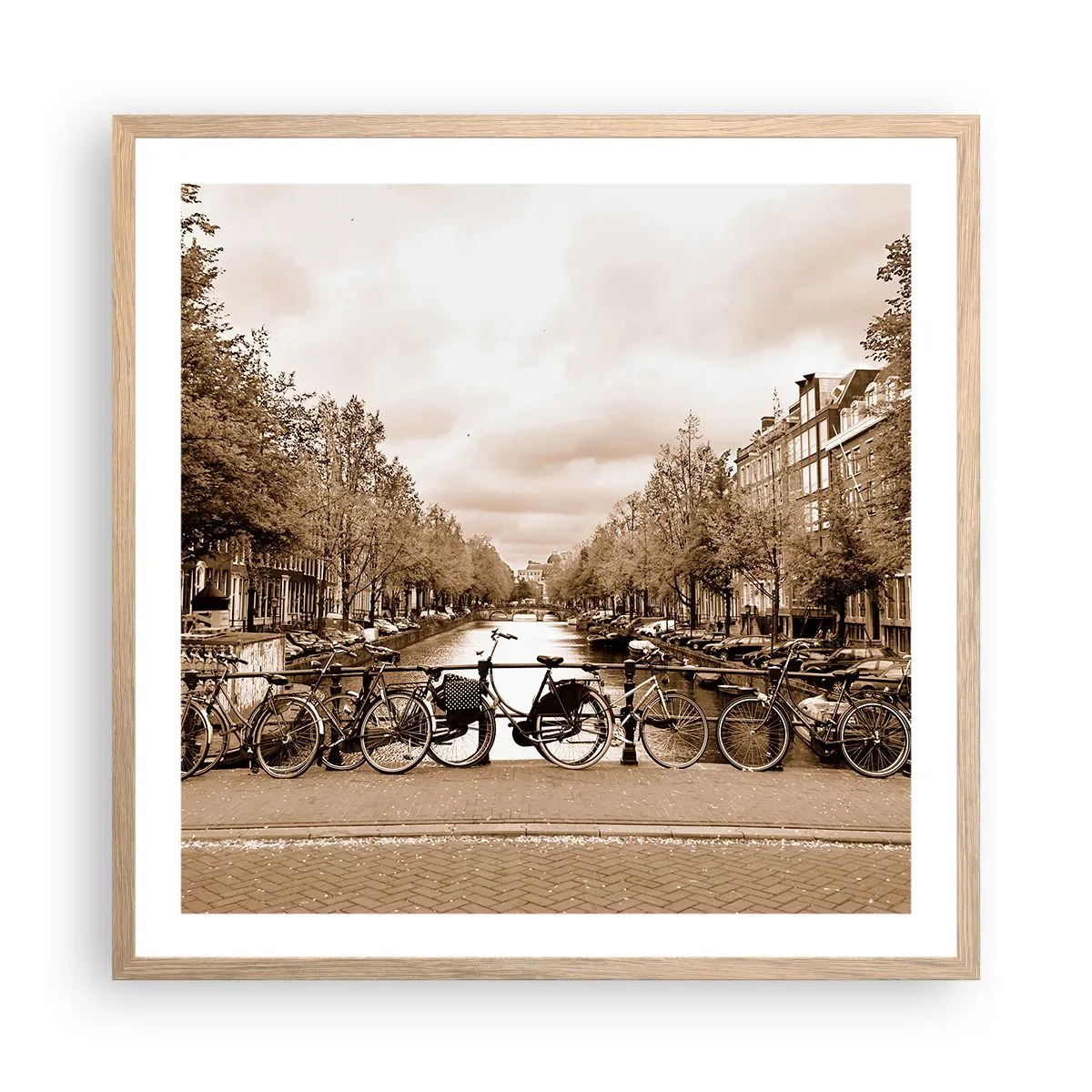 Poster in cornice rovere chiaro - Atmosfera olandese - 60x60 cm