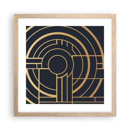 Poster in cornice rovere chiaro - Il giro delle cose - 40x40 cm