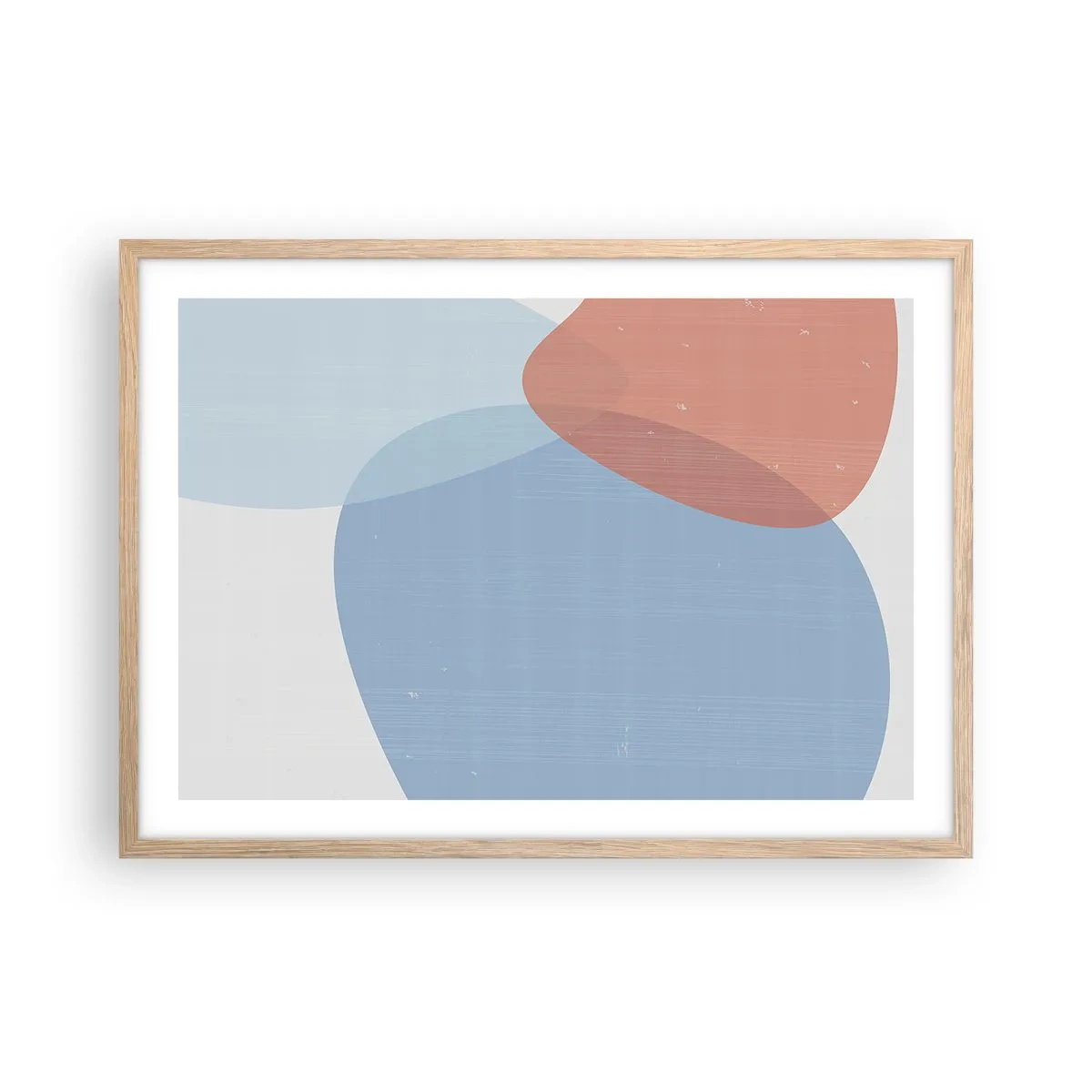 Poster in cornice rovere chiaro - Legami pastello - 70x50 cm