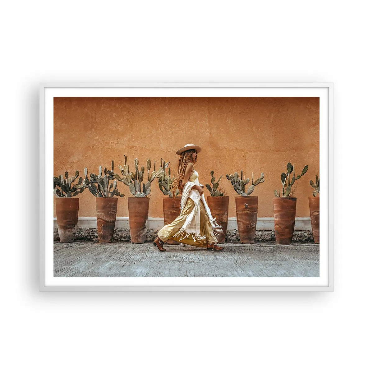 Poster in cornice bianca - In stile hippy - 100x70 cm