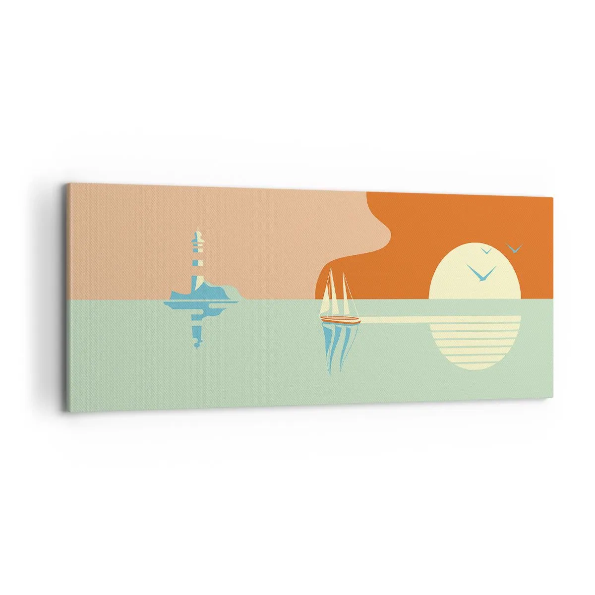 Quadro su tela - Stampe su Tela - Ideale paesaggio marittimo - 100x40 cm