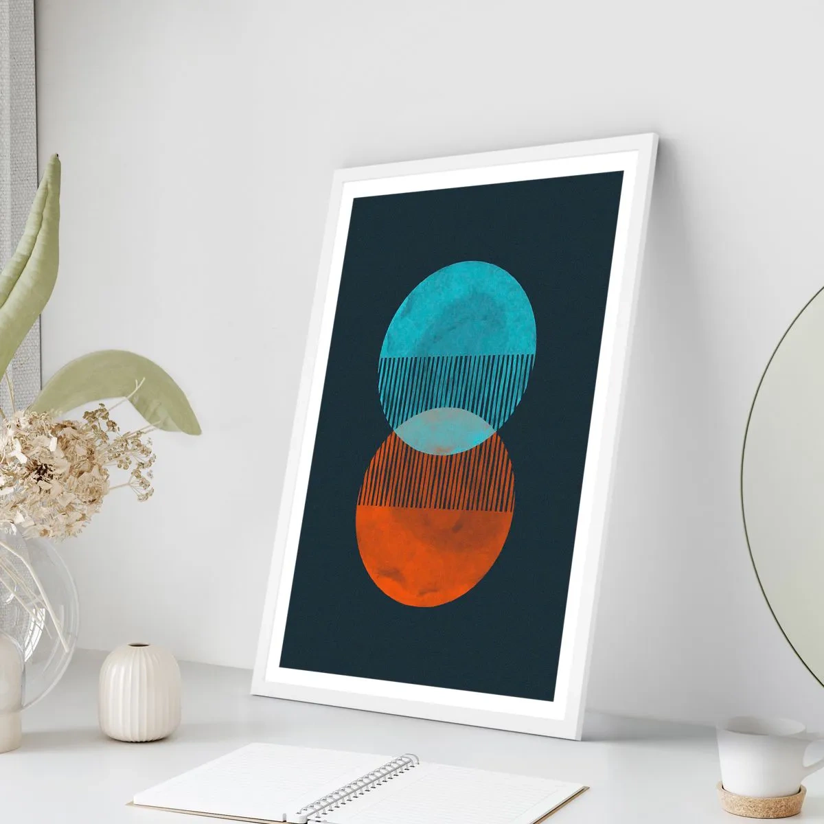 Poster in cornice bianca - Fantasia astronomica - 50x70 cm