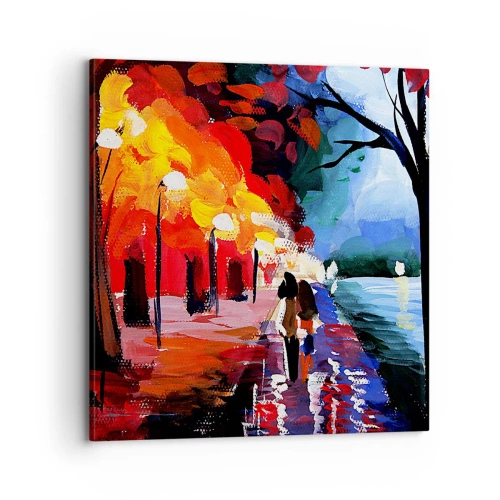 Quadro su tela - Stampe su Tela - Autunno infuocato nel parco - 70x70 cm