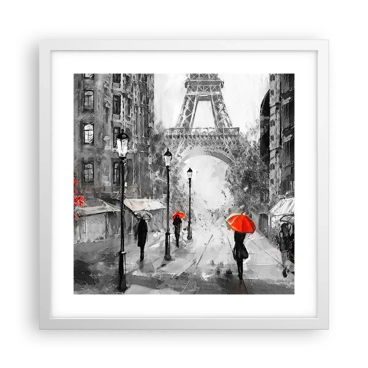 Poster in cornice bianca - Tutte le strade portano da lei - 40x40 cm