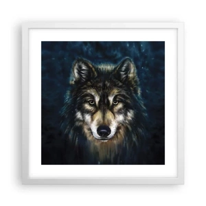 Poster in cornice bianca - Alfa? E omega - 40x40 cm