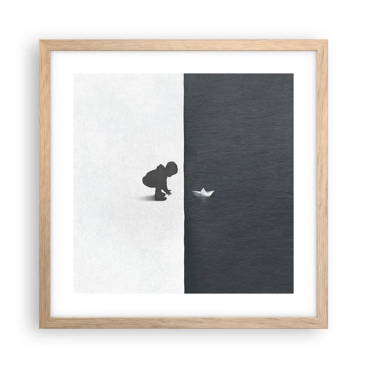 Poster in cornice rovere chiaro - La grande spedizione - 40x40 cm