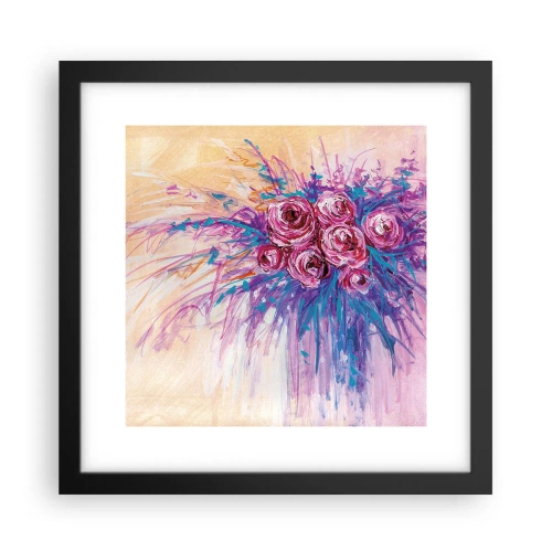 Poster in cornice nera - Fontana rosa - 30x30 cm