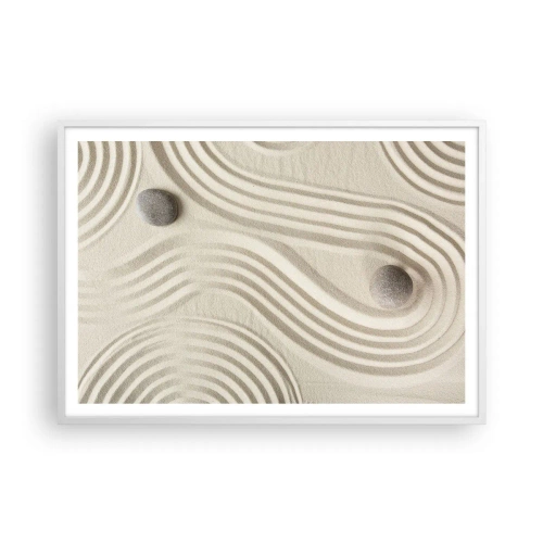 Poster in cornice bianca - Il tocco del calore - 100x70 cm