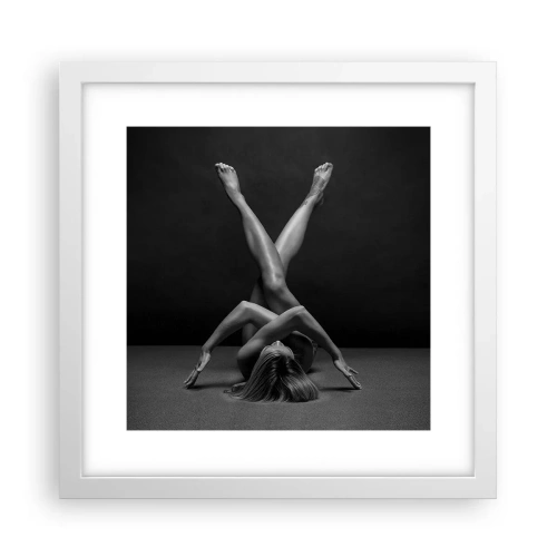 Poster in cornice bianca - Geometria del nudo - 30x30 cm