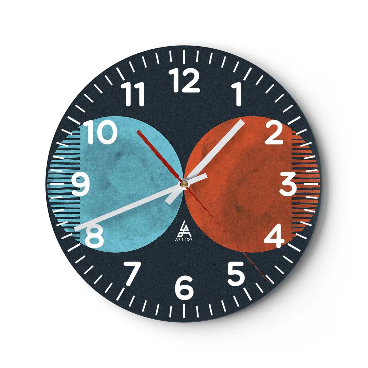 Orologio da parete - Orologio in Vetro - Solo geometria? - 30x30 cm