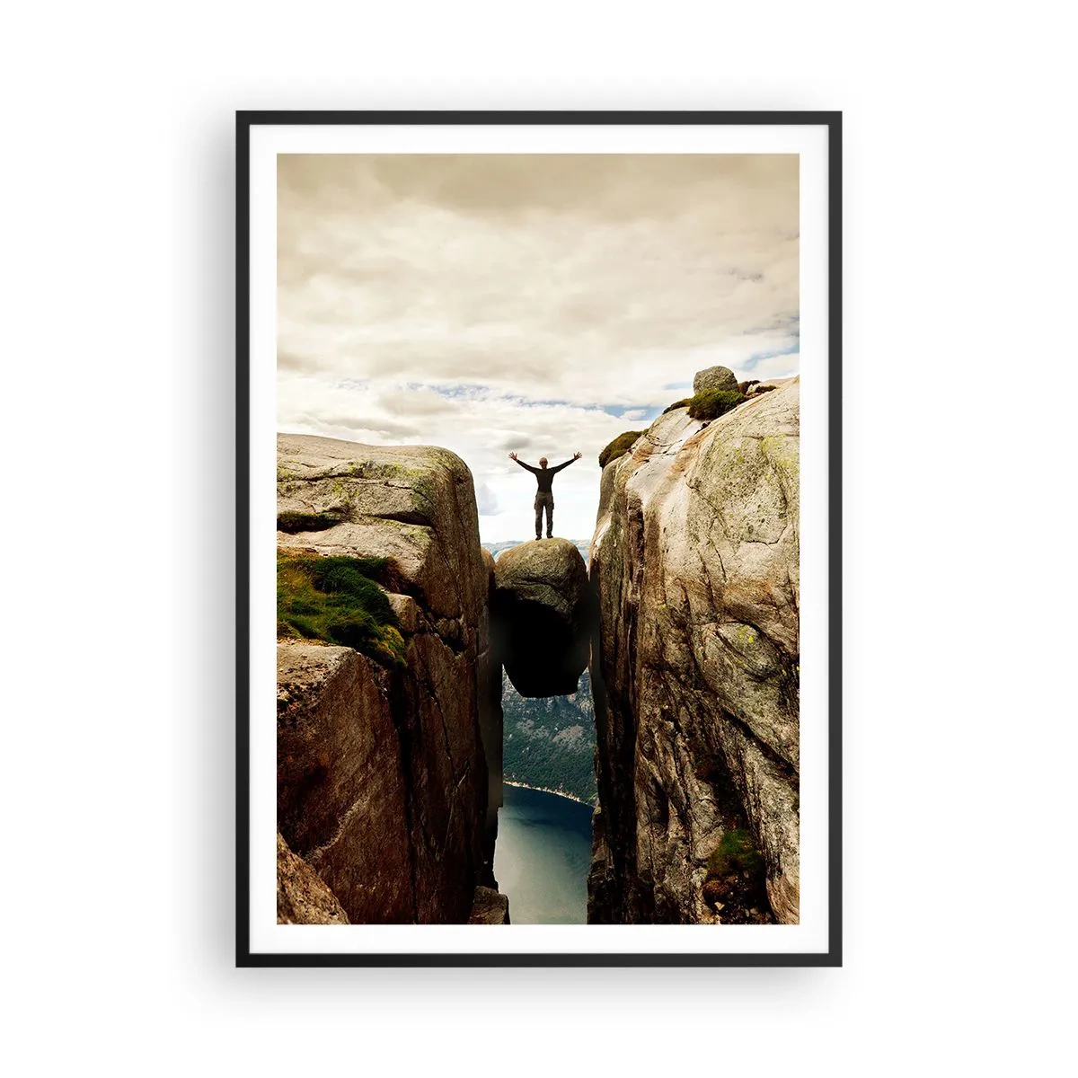 Poster in cornice nera - Come ti senti? - 70x100 cm