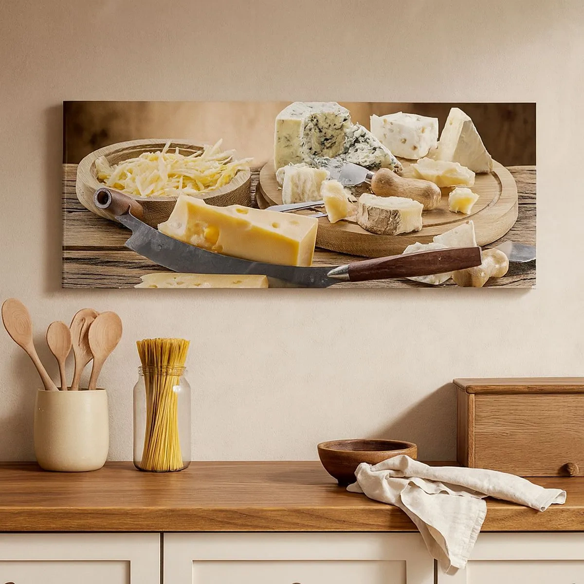 Quadro su tela - Stampe su Tela - Sorridi al formaggio - 100x40 cm