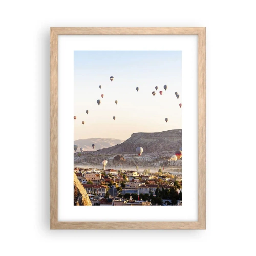 Poster in cornice rovere chiaro - Come navi nel cielo - 30x40 cm