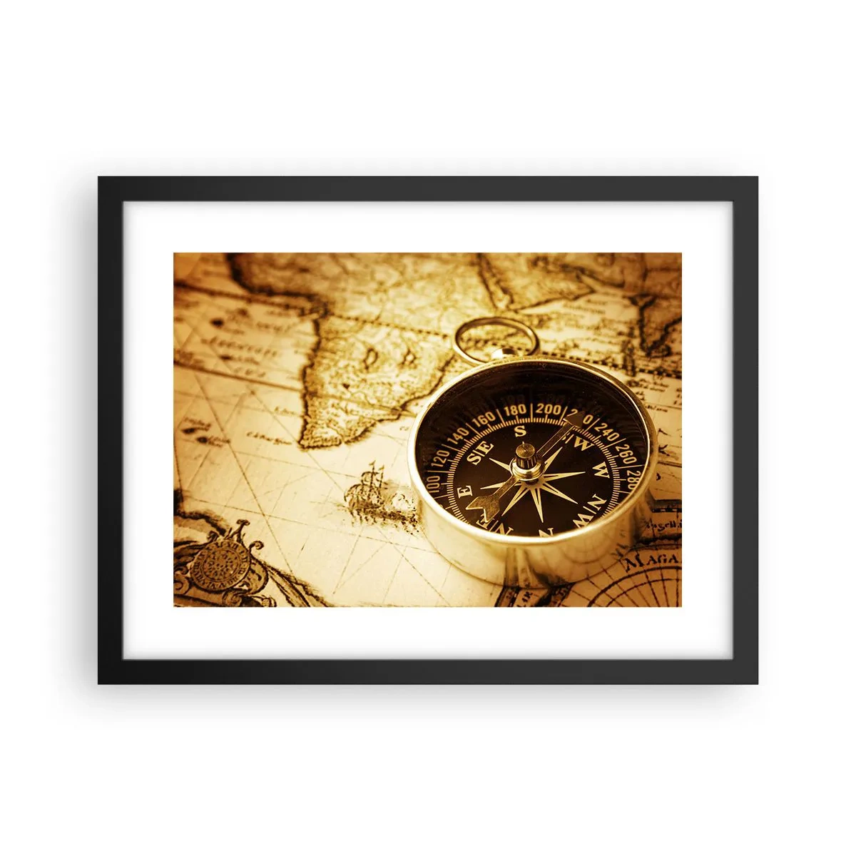 Poster in cornice nera - A est o a ovest? - 40x30 cm