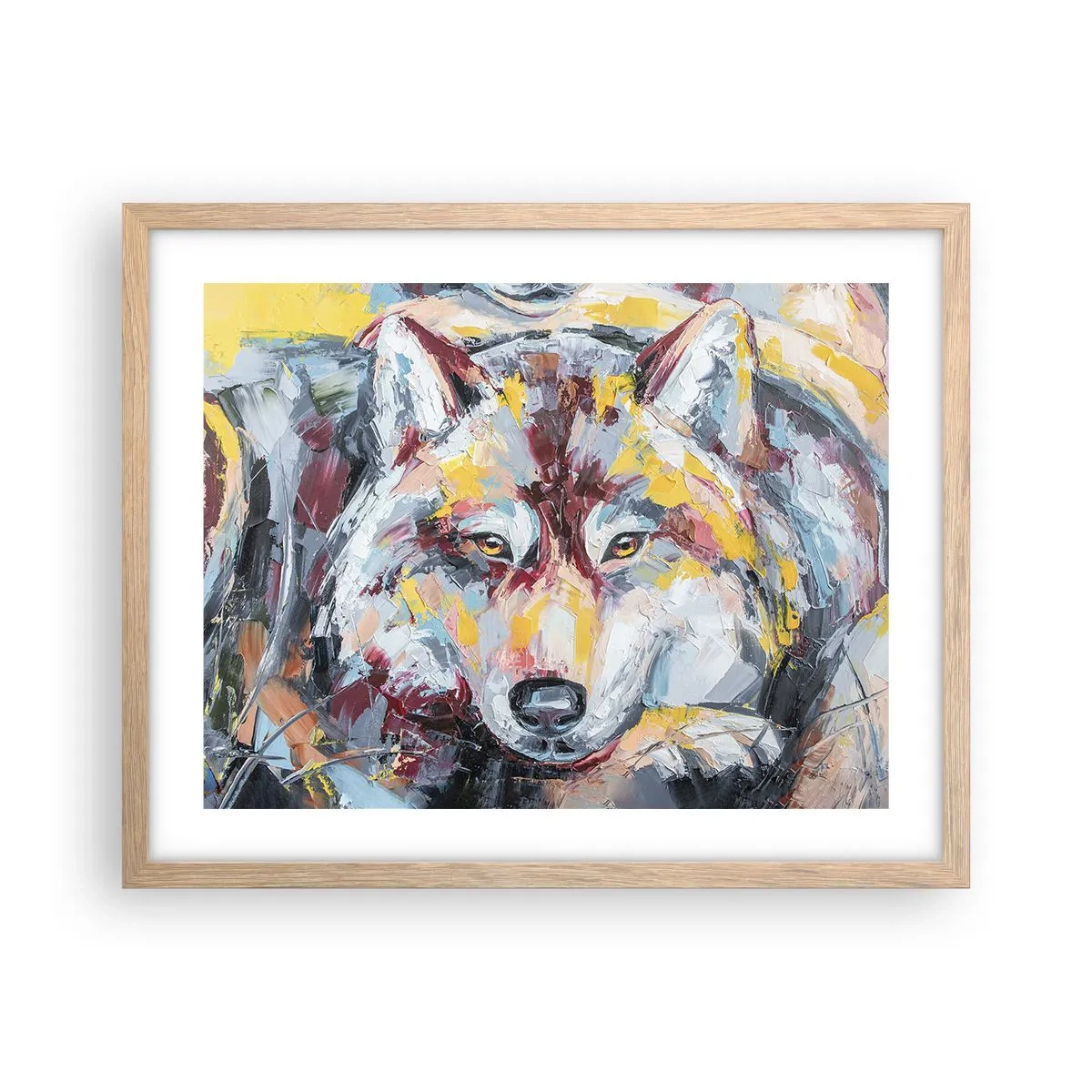 Poster in cornice rovere chiaro - Pace tra i suoi - 50x40 cm