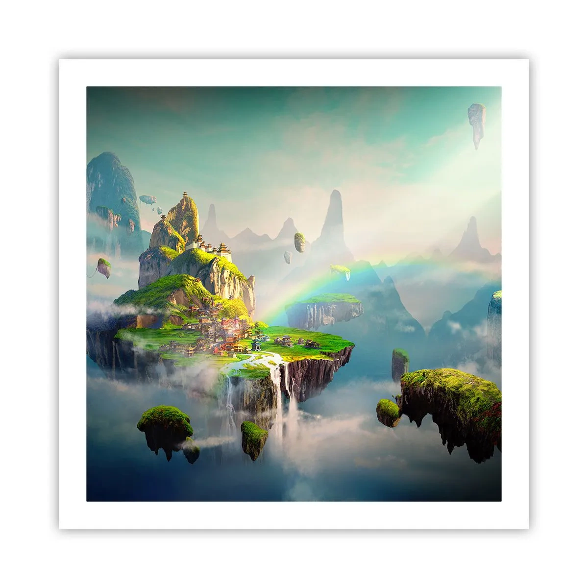 Poster - In mezzo al cielo: isole fortunate - 60x60 cm