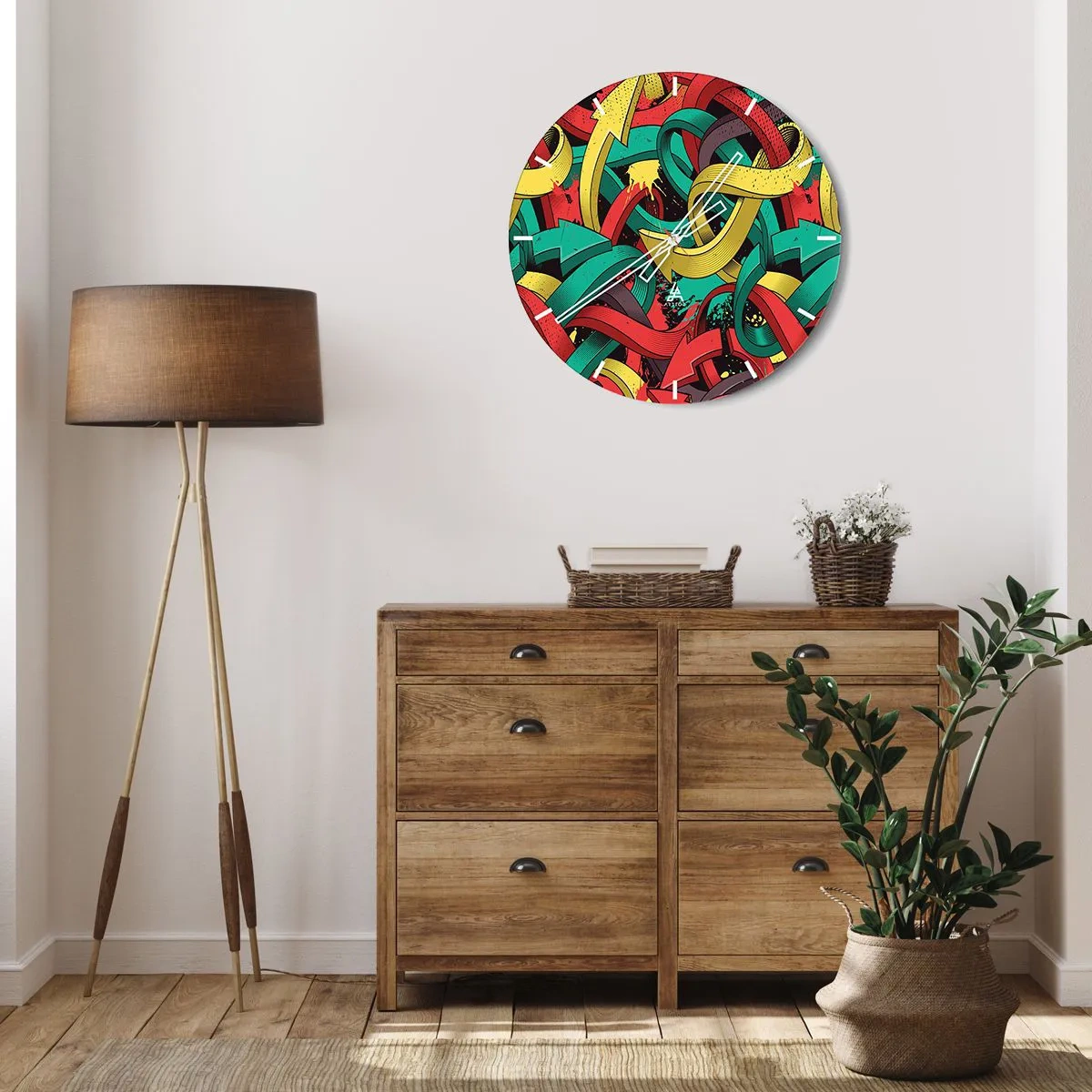 Orologio da parete - Orologio in Vetro - Qual è la via giusta? - 40x40 cm