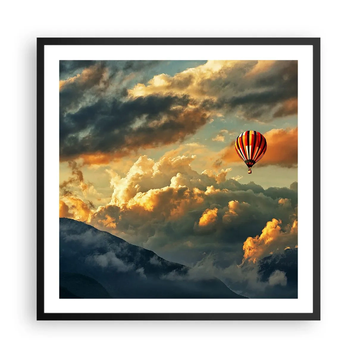 Poster in cornice nera - Volo perché voglio - 60x60 cm