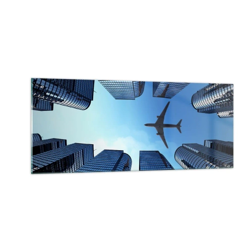 Quadro su vetro - Panorama dal canyon di vetro - 100x40 cm