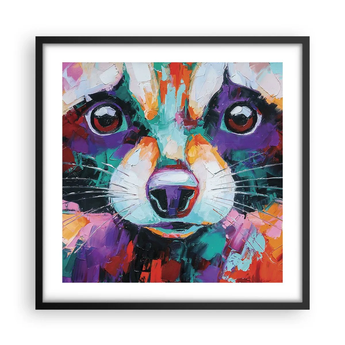 Poster in cornice nera - Solo buone emozioni - 50x50 cm