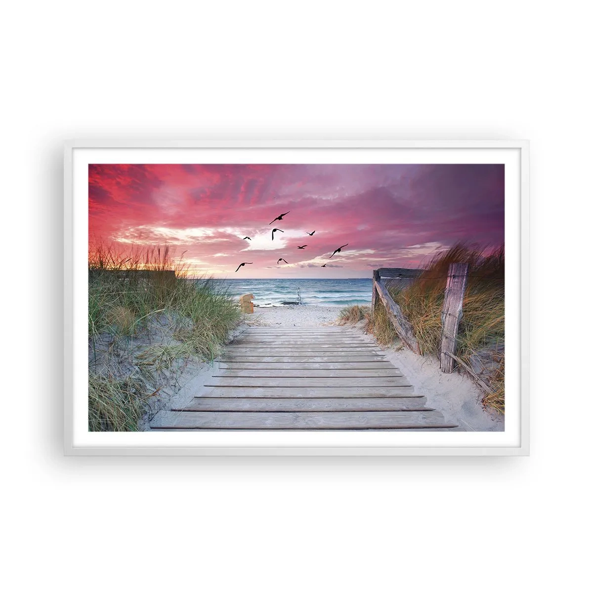 Poster in cornice bianca - Impressioni baltiche - 91x61 cm