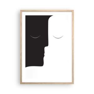 Poster in cornice rovere chiaro - Unità degli opposti - 50x70 cm