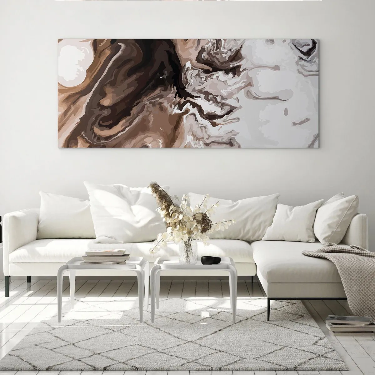 Quadro su vetro - Contrasto di colori - 100x40 cm