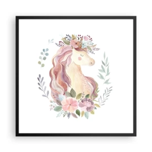 Poster in cornice nera - Invito nel mondo delle favole - 60x60 cm