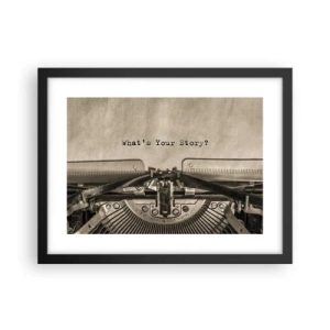 Poster in cornice nera - Rispondimi - 40x30 cm