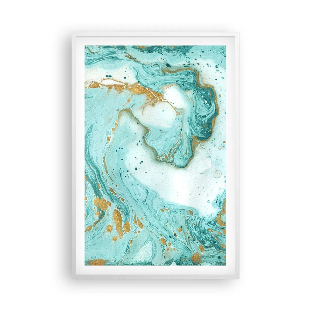 Poster in cornice bianca - La grande onda del periodo Edo - 61x91 cm