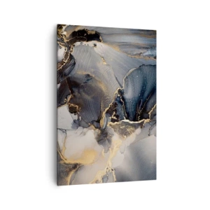 Quadro su tela - Stampe su Tela - Astratto oro e grigio su tela - 70x100cm - Vita di pietra - Decorazione murale moderna per soggiorno e camera da letto ARTTOR