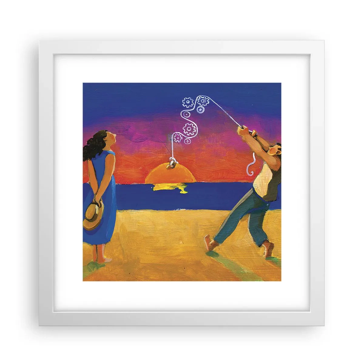 Poster in cornice bianca - Più delle stelle del cielo - 30x30 cm