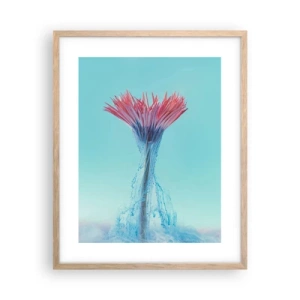 Poster in cornice rovere chiaro - L'abbraccio che ravviva - 40x50 cm