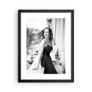 Poster in cornice nera - Sicuramente parigina - 30x40 cm