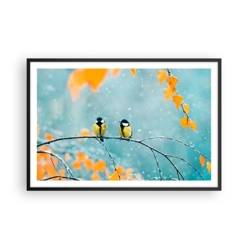 Poster in cornice nera - Pettegolezzi alati - 91x61 cm