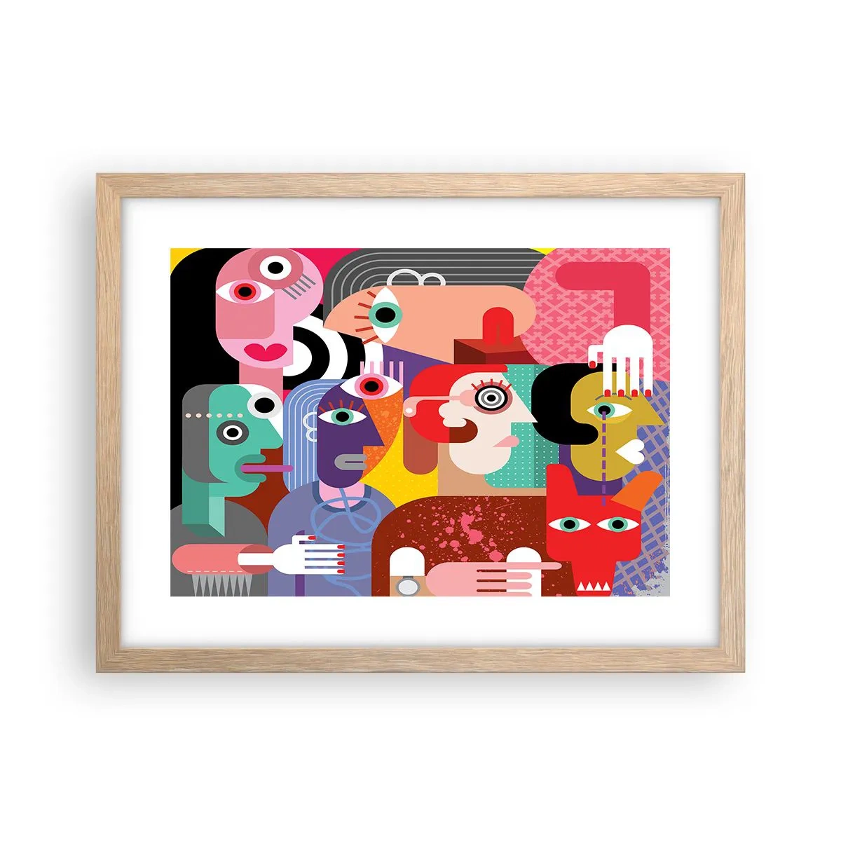 Poster in cornice rovere chiaro - Mi manda Picasso - 40x30 cm