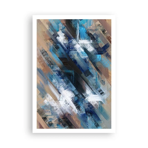 Poster - Sulla diagonale blu - 70x100 cm