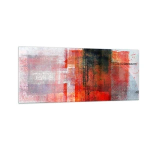 Quadro su vetro - Composizione arroventata - 100x40 cm