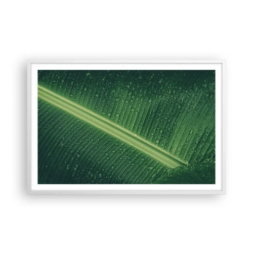Poster in cornice bianca - La struttura del verde - 91x61 cm