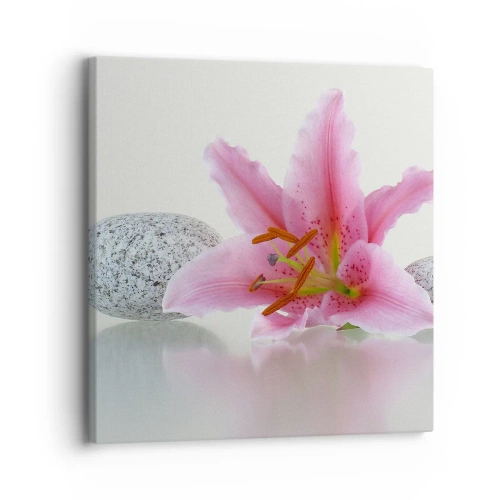 Quadro su tela - Stampe su Tela - Studio in rosa, grigio e bianco - 30x30 cm