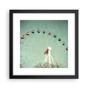 Poster in cornice nera - Venite a divertirvi - 30x30 cm